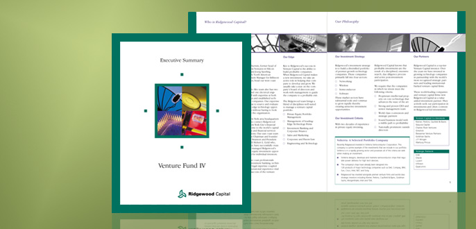 Ridgewood Capital executive summary