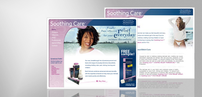 Soothing Care website